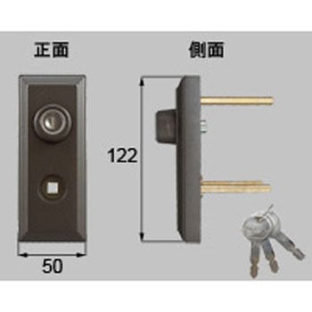 98AAB1440 門扉RD・RE型錠外部化粧座セット掛側(片開き・両開き用) 新日軽(LIXIL) ブロンズ系色   98AAB1440