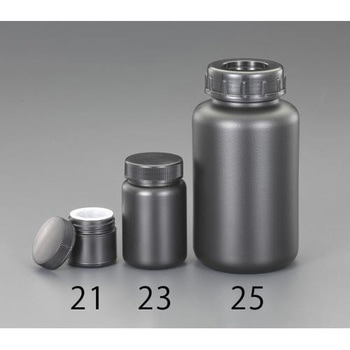 Φ37.5x77mm/ 50ml 遮光型広口ポリ容器(10個 エスコ