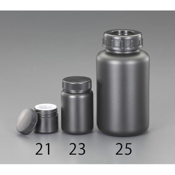 Φ48.5x80mm/100ml 遮光型広口ポリ容器 エスコ