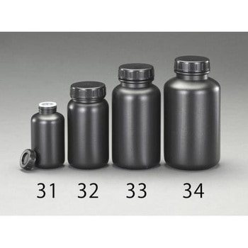 Φ170x325mm/5L 遮光型広口ポリ容器 エスコ