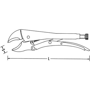 40mm/250mm ロッキングプライヤー エスコ