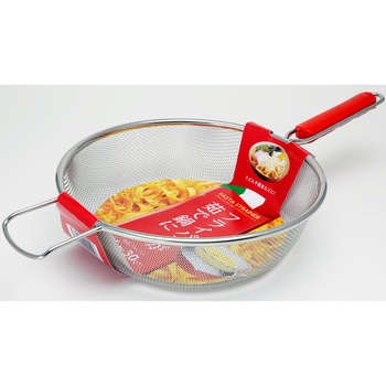 茹でザル パスタトレーナー レッド 26～30cm ストリックスデザイン