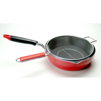 茹でザル パスタトレーナー レッド 26～30cm ストリックスデザイン