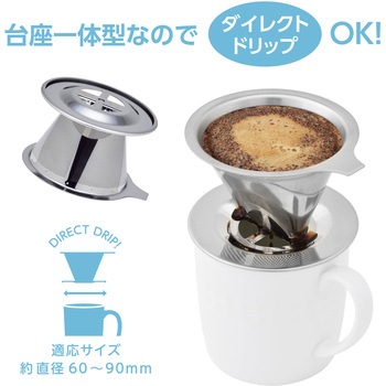 ペーパーフィルターのいらないステンレスコーヒードリッパー101 ストリックスデザイン