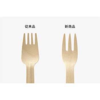 森にやさしい木のフォーク 紙袋入り 10本入 ストリックスデザイン