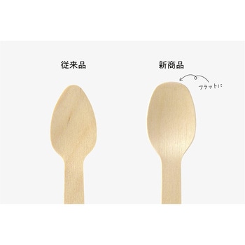 森にやさしい木のデザートスプーン 紙袋入り 100本入 ストリックスデザイン