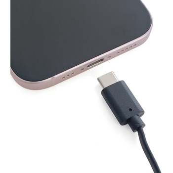 USB充電&同期ケーブル リール80cm A-C BK カシムラ