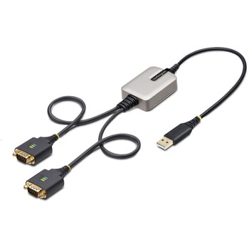USB - RS232Cシリアル変換ケーブル/ストレート/USB 2.0/61cm/2ポート/COM保持機能/ESD保護/各種OS対応/シリアルコンバーター StarTech.com