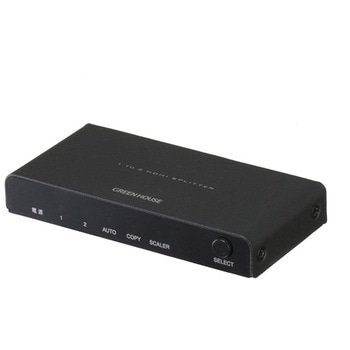 HDMIスプリッター USB給電 Input1+Output2ポート グリーンハウス