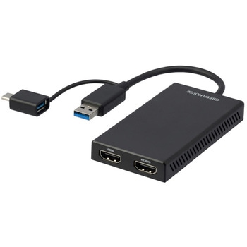 USB Type-A/C to HDMI マルチモニター用変換アダプタ グリーンハウス