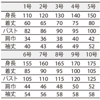 ダブル型給食衣 長袖 白 住商モンブラン