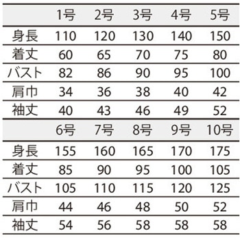 シングル型給食衣 長袖 白 住商モンブラン