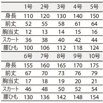 胸あてエプロン 児童用 白 住商モンブラン