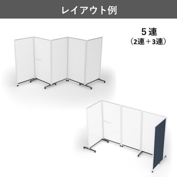 パーテーションホワイトボード 連結タイプ 片面掲示板・片面ホワイトボード(組立サービスなし) プラス(VISION)