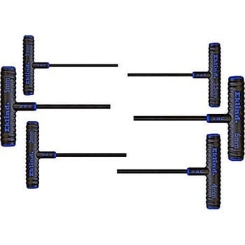 EA573BM 2- 6mm/150mm/6本組 [Hexagon]T型レンチ エスコ 1組 EA573BM