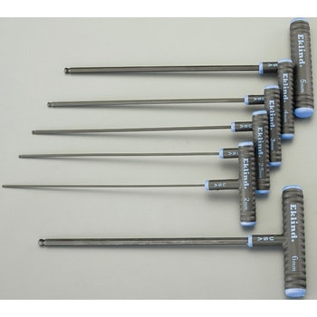 2- 6mm/150mm/6本組 [Hexagon]T型レンチ - エスコ