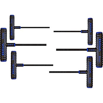 2- 6mm/150mm/6本組 [Hexagon]T型レンチ - エスコ
