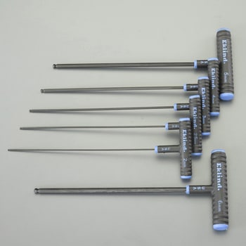 2- 6mm/230mm6本組 [Ball Hexagon]T型レンチ エスコ