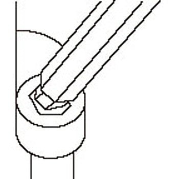 T15x 90mm [Bore Torx]キーレンチ(Ball) エスコ