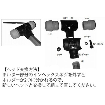1150g/40mm ハンマー(銅・ナイロン) エスコ