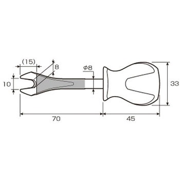 115mm/10mm用 クリップリムーバー(スタビー) - エスコ