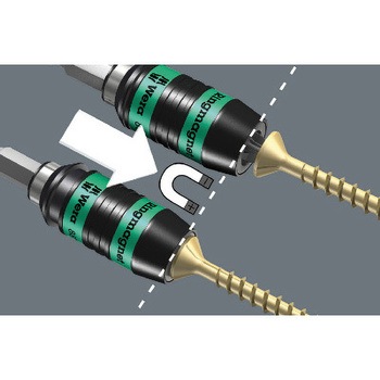 1/4"Hex/57mm ラピッド式ビットホルダー(マグネット付) エスコ