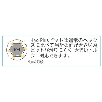 1/16"x50mm [Hex-Plus]ドライバービット エスコ