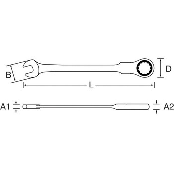 10mm コンビネーションギアレンチ(ダブルラチェット) エスコ