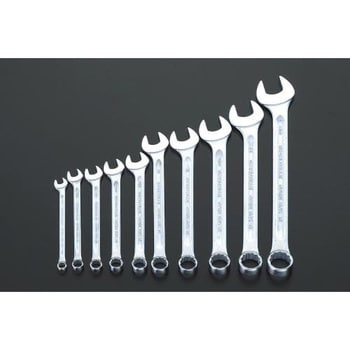 正規品／エスコ 10本組/1/4”-3/4”片目片口スパナ EA614SV ESCO ハンド