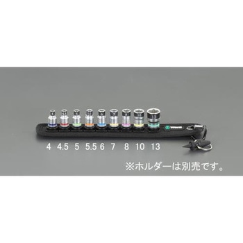 1/4"DRx4.5mm ソケット(ホールド機能付) エスコ