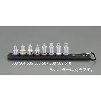 3/8"DRx 6mm [Hex-Plus]ビットソケット(ホールド付) エスコ