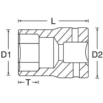 3/8"DRx 5/8"  ソケット エスコ