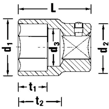 1"DRx65mm ソケット エスコ