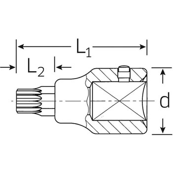 3/4"DRxM14 [XZN] ビットソケット エスコ