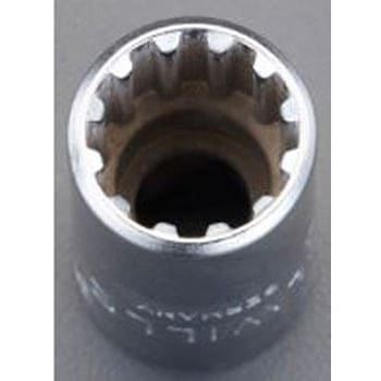 1/4"DRx5/16" スプラインソケット - エスコ