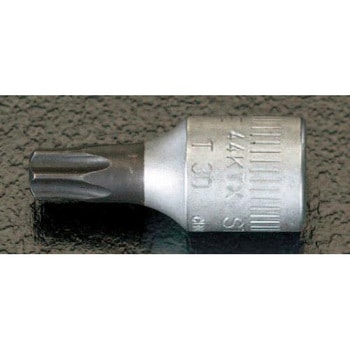 1/4"DR/T10 [Bore Torx]ビットソケット(イジリ止付) エスコ