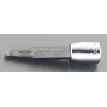 1/4"DRx4mm[Hexagon]ビットソケット(ボールポイント付) エスコ