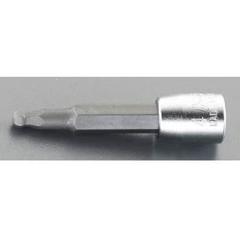 1/4"DRx6mm[Hexagon]ビットソケット(ボールポイント付) エスコ