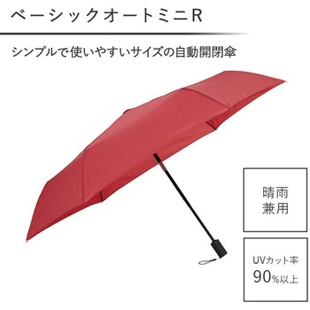 折りたたみ傘 6本骨 55cm ベーシックオートミニR 自動開閉 mabu(マブ)
