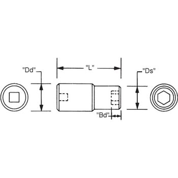 1/2"DRx  3/8"  ソケット - エスコ