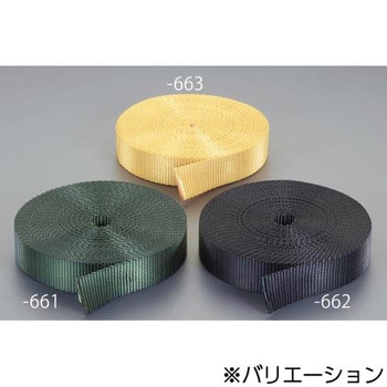 35x2.0mm/10m 荷締機用ベルト(PE製・橙) エスコ