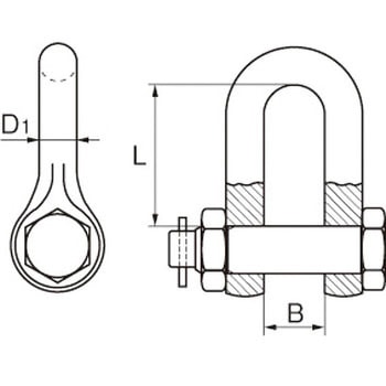 900kg シャックル(ステンレス製) エスコ