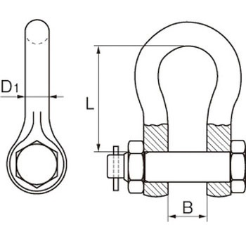 450kg ボウシャックル(ステンレス製) エスコ