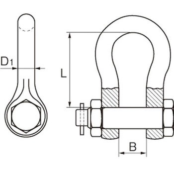 675kg ボウシャックル(ステンレス製) エスコ