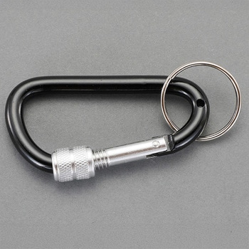 81.3x 7.3mm カラビナフック(安全環付) - エスコ
