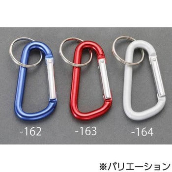 6x60mm カラビナフック(アルミ/レッド) エスコ