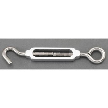16.0x15.2mm ターンバックル(Hook&Eye/アルミ・ステンレス) エスコ