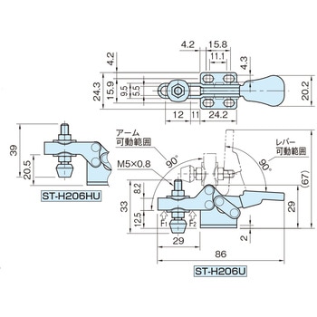 50kg トグルクランプ エスコ