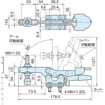 225kg トグルクランプ エスコ