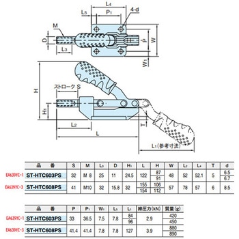 300kg トグルクランプ エスコ